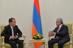 Սերժ Սարգսյանն ընդունել է Դմիտրի Մեդվեդևին