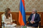 Սերժ Սարգսյանն ընդունել է Հորդանանի արքայադուստր Դինա Միրեդին 