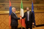 ՀՀ Նախագահը և Իտալիայի Պատգամավորների պալատի նախագահը մտքեր են փոխանակել ԼՂ բանակցային գործընթացի շուրջ