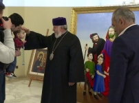 Կանադայում բուժումն ավարտած սերժանտ Արթուր Հովհաննիսյանը հյուրընկալվեց Ս. Էջմիածնում