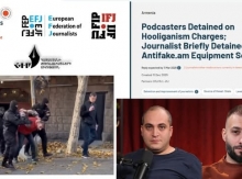 Լրագրողական միջազգային հեղինակավոր կազմակերպությունները 1-ին մակարդակի ահազանգ են հնչեցրել ՀՀ իշխանություններին՝ ՄԻԵԿ-ի պահանջները կատարելու և Նարեկ Սամսոնյանի ու Վազգեն Սաղաթելյանի կալանքը վերանայելու վերաբերյալ