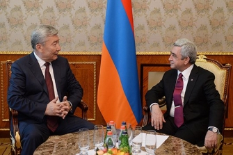 Սերժ Սարգսյանն ընդունել է Հայաստանում Ղազախստանի դեսպանին 