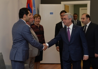 Նախագահն այցելել է Հայաստանում ՄԱԿ-ի գրասենյակ