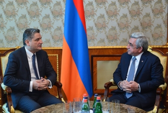 Նախագահ Սերժ Սարգսյանն ընդունել է ԵԱՏՀ կոլեգիայի նախագահ Տիգրան Սարգսյանին