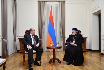 Ամենայն հայոց կաթողիկոսը Սբ. Զատիկի տոնի առթիվ շնորհավորել է նախագահ Արմեն Սարգսյանին