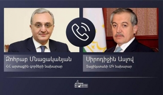 Զոհրաբ Մնացականյանը հեռախոսել է Սիրոջիդին Ասլովի հետ