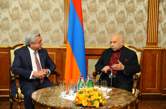 Նախագահ Սերժ Սարգսյանն ընդունել է անվանի կոմպոզիտոր Գիա Կանչելիին