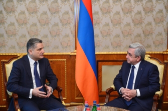 Նախագահ Սերժ Սարգսյանն ընդունել է ԵԱՏՀ կոլեգիայի նախագահ Տիգրան Սարգսյանին