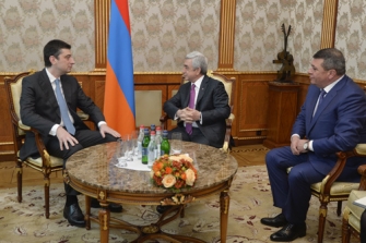 Սերժ Սարգսյանն ընդունել է Գիորգի Գախարիային