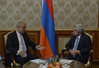 Նախագահն ընդունել Է Ֆրանսիայի ԱԳՆ Եվրոպական հարցերով պետքարտուղար Արլեմ Դեզիրին